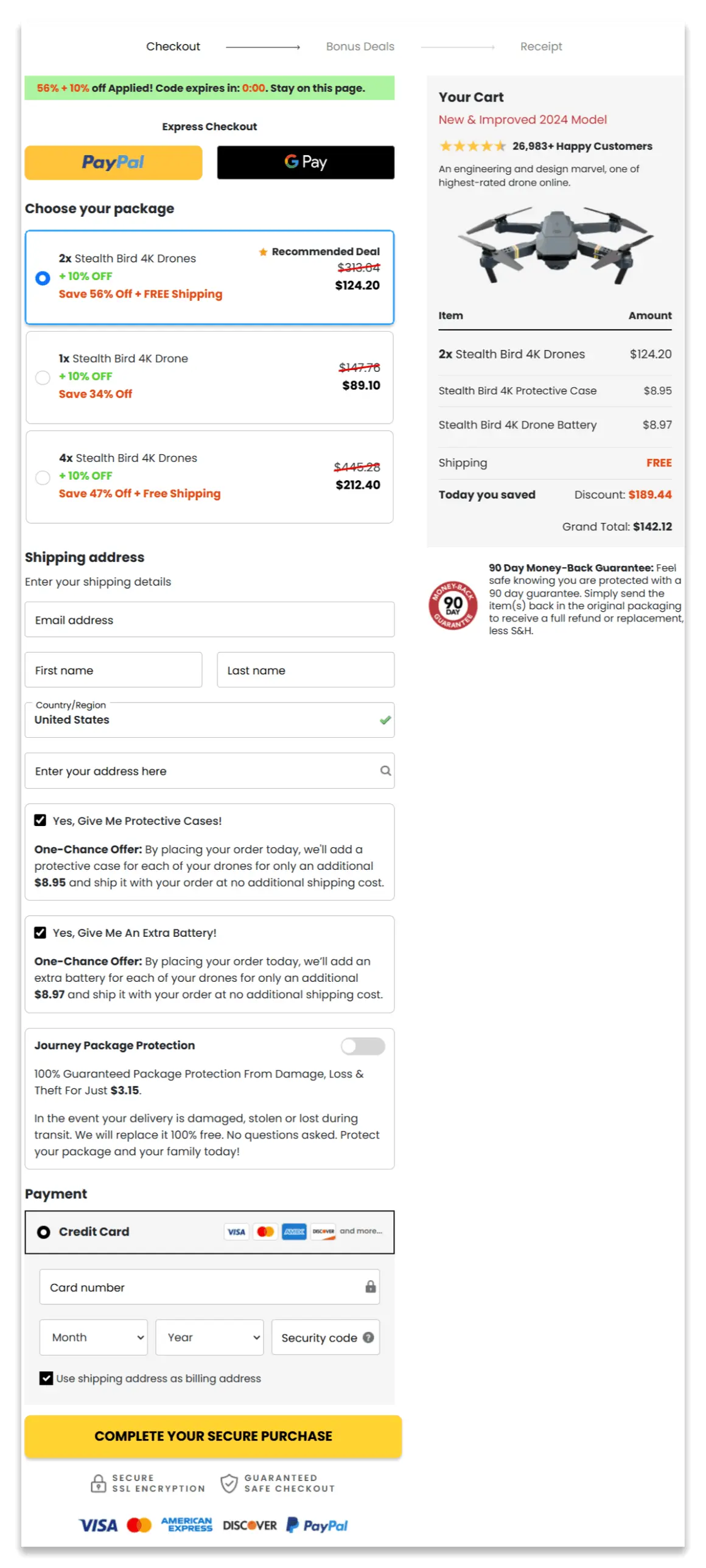Hilipert Heated Vest secure checkout page